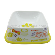 Promotional colorful paw printed dog bowls